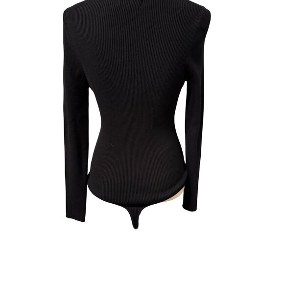 House of Harlow Black V-Neck Knit Bodysuit Size XL - Picture 5 of 5
